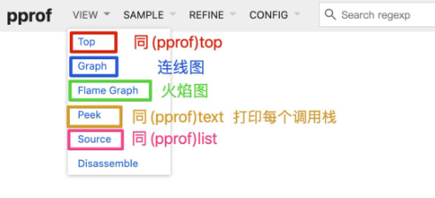 pprof view type